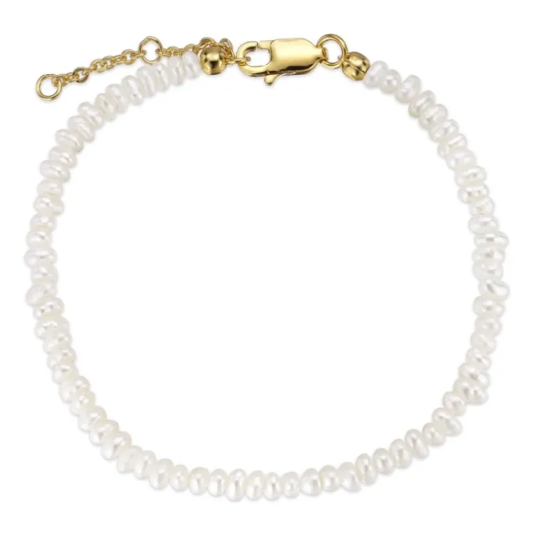 3 mm armbånd med ferskvandsperle