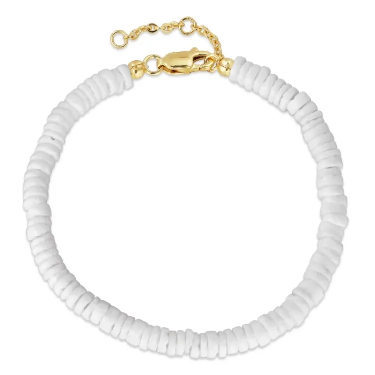 shell armbånd i forgyldt sølv 16 cm plus 3 cm x 4,0 mm