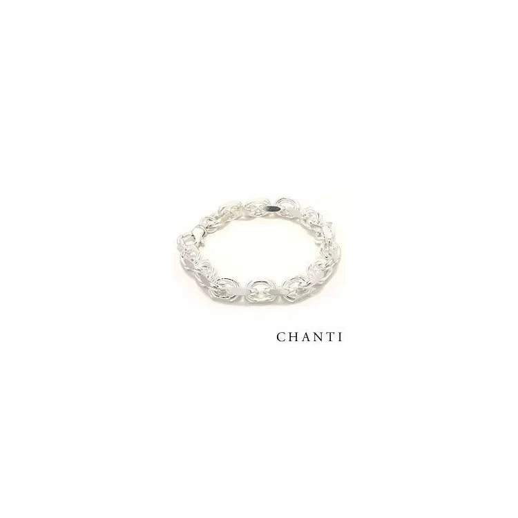 Facetsleben ankerarmbånd i sølv 21 cm x 8,8 mm