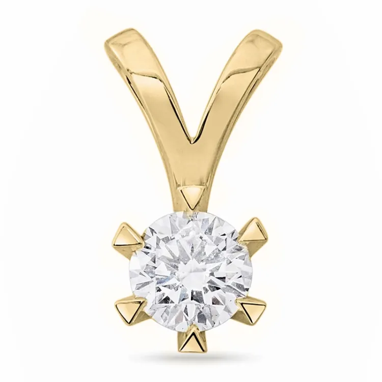 lab grown diamant vedhæng i 9 karat guld 1,0 ct