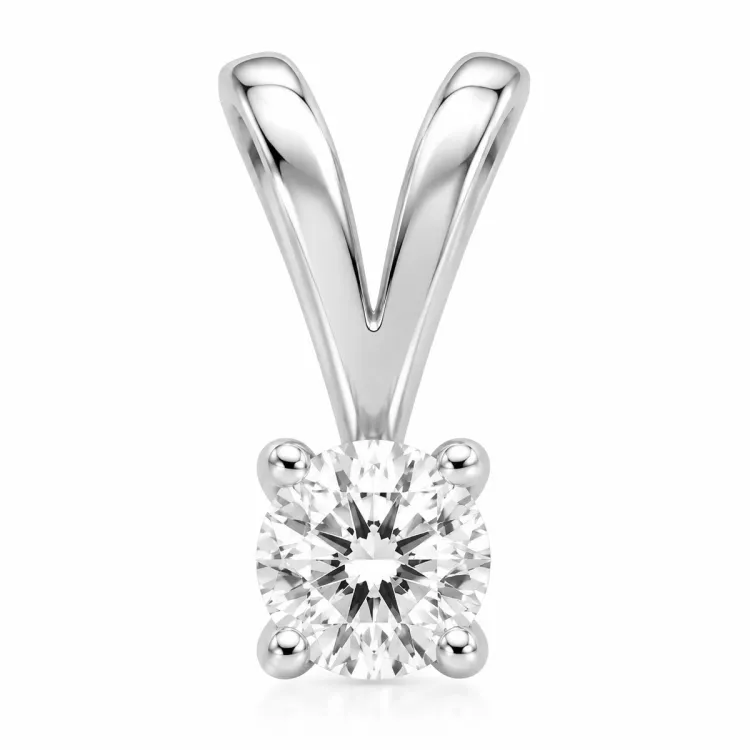 0,20 ct lab grown diamant solitairevedhæng i 9 karat hvidguld 0,20 ct