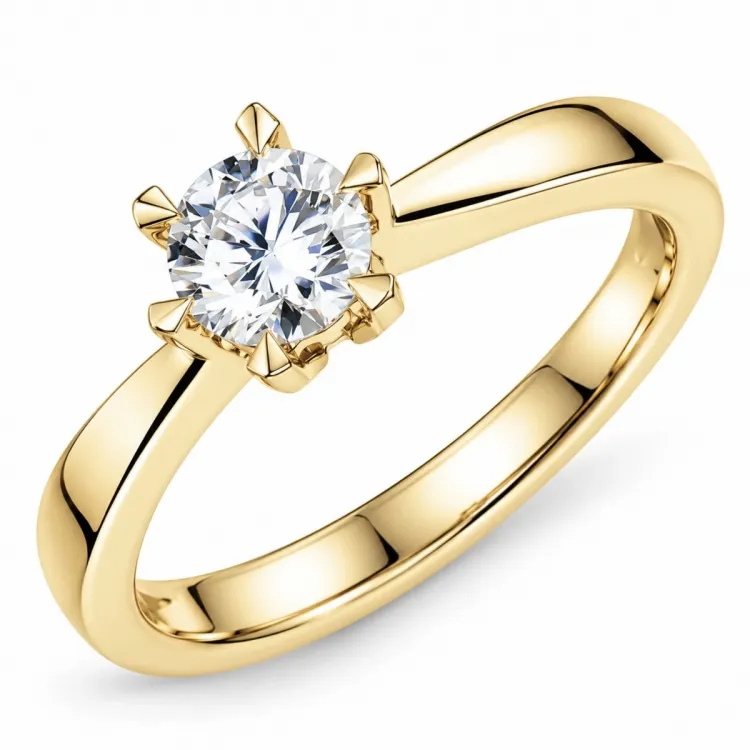 0,50 ct lab grown diamant ring i 14 karat guld 0,50 ct