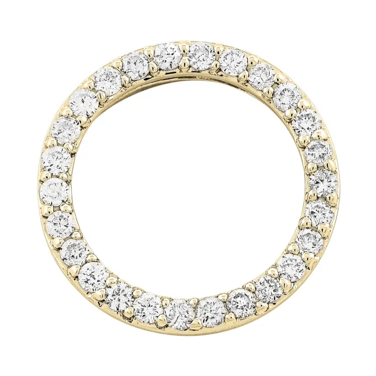 rundt lab grown diamant vedhæng i 14 karat guld 0,53 ct
