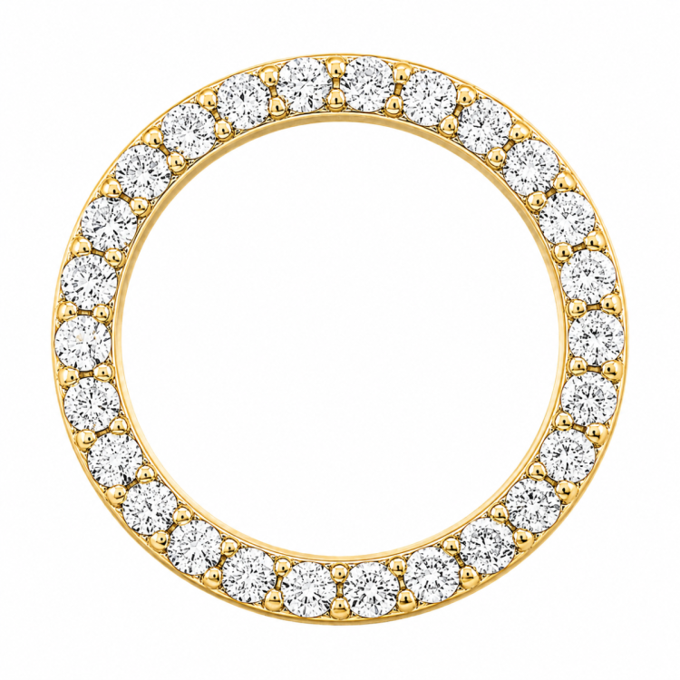 rundt lab grown diamant vedhæng i 14 karat guld 0,53 ct
