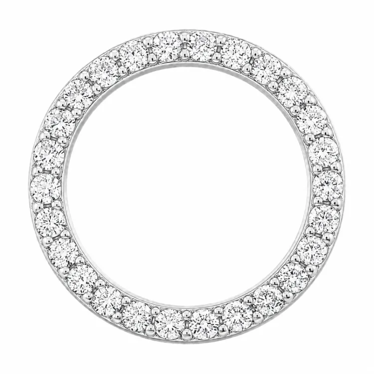 rundt lab grown diamant vedhæng i 14 karat hvidguld 0,53 ct