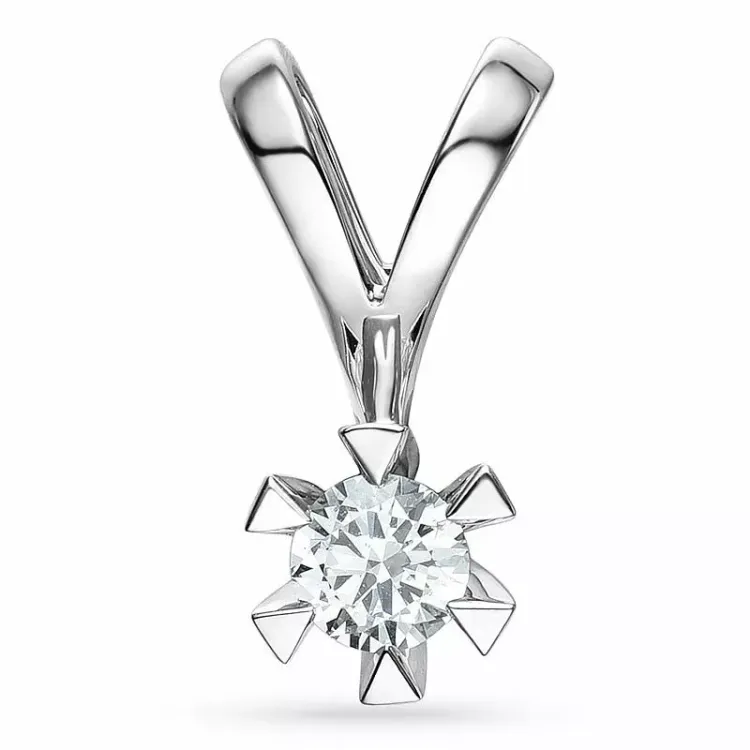 0,30 ct lab grown diamant vedhæng i 14 karat hvidguld 0,30 ct
