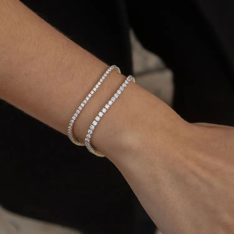 19 cm tennisarmbånd 3,14 ct i 14 karat guld