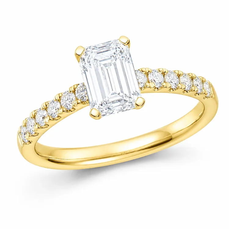 lab grown diamant ring i 14 karat guld 1,0 ct 0,26 ct