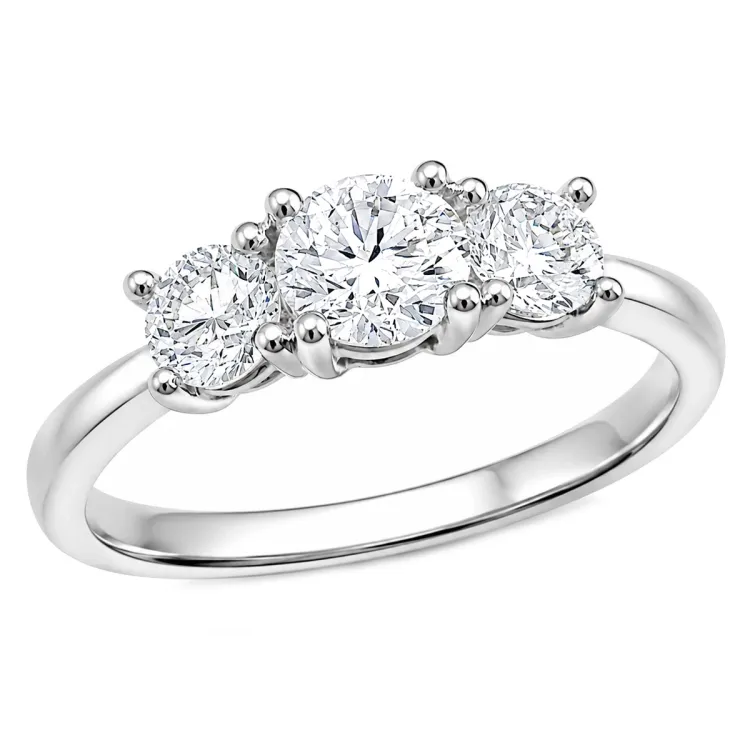 lab grown diamant ring i 14 karat hvidguld 0,50 ct 0,52 ct