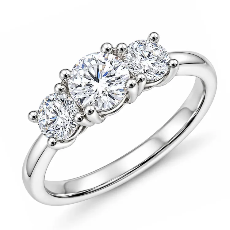 lab grown diamant ring i 14 karat hvidguld 0,50 ct 0,52 ct
