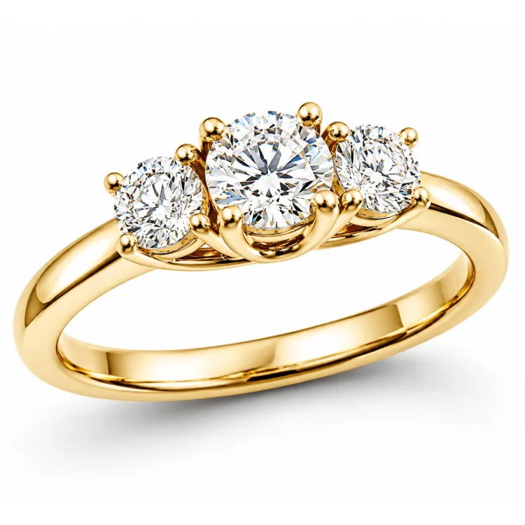 lab grown diamant ring i 14 karat guld 0,30 ct 0,40 ct
