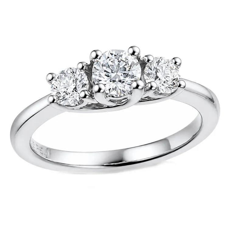 lab grown diamant ring i 14 karat hvidguld 0,30 ct 0,40 ct