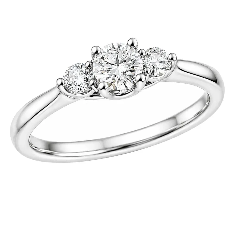 lab grown diamant ring i 14 karat hvidguld 0,25 ct 0,16 ct