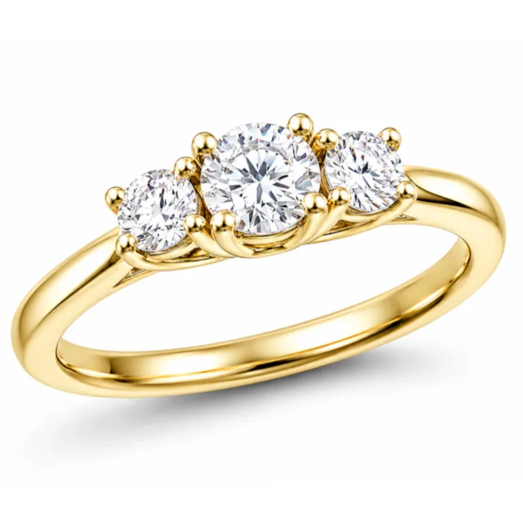 lab grown diamant ring i 14 karat guld 0,25 ct 0,26 ct