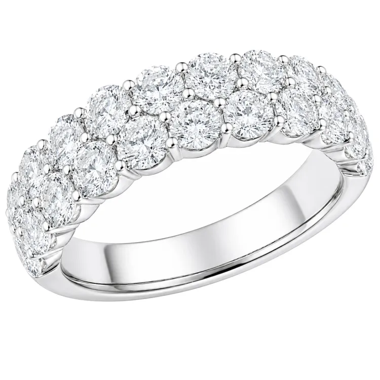 lab grown diamant ring i 14 karat hvidguld 2,5 ct