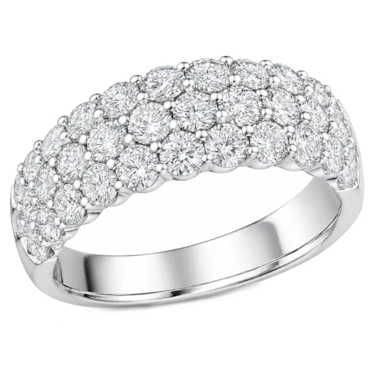 lab grown diamant ring i 14 karat hvidguld 2,04 ct