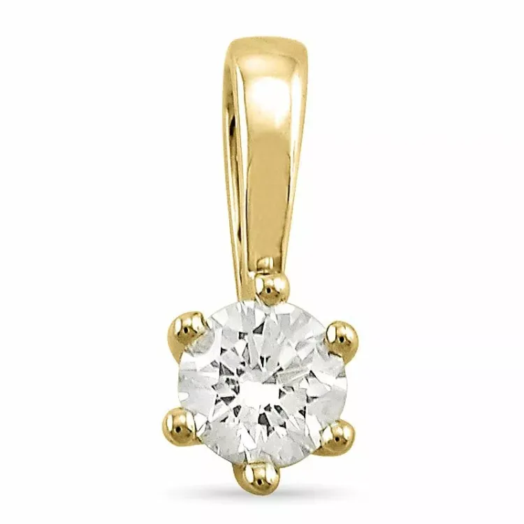 0,20 ct lab grown diamant vedhæng i 14 karat guld 0,20 ct