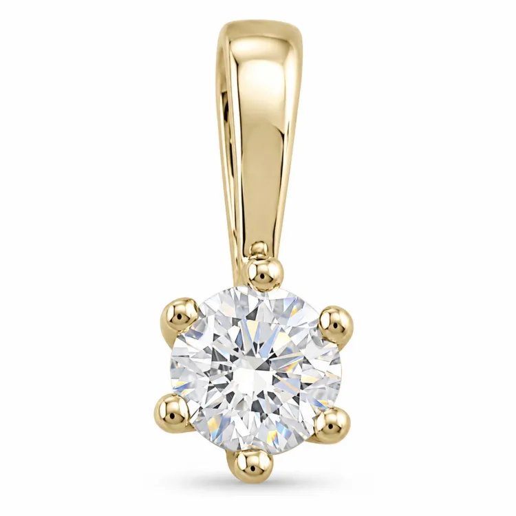 0,40 ct lab grown diamant vedhæng i 14 karat guld 0,40 ct