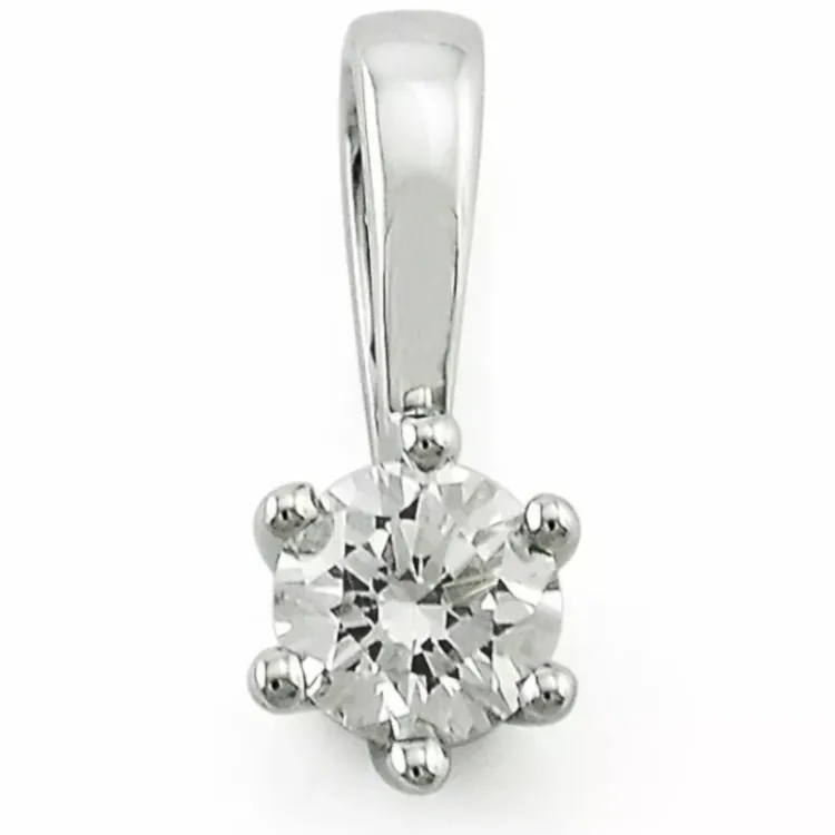 0,40 ct lab grown diamant vedhæng i 14 karat hvidguld 0,40 ct