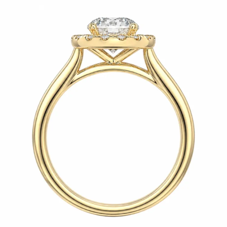 lab grown diamant ring i 14 karat guld 1,0 ct 0,21 ct