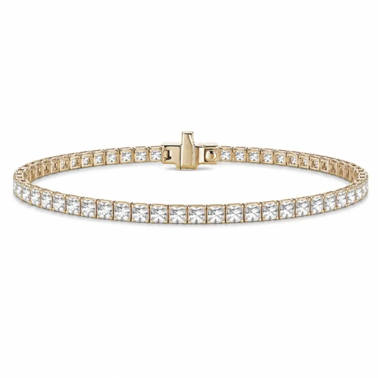 17 cm tennisarmbånd 2,86 ct i 14 karat guld