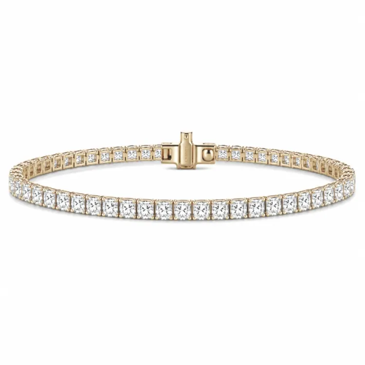 16 cm tennisarmbånd 4,36 ct i 14 karat guld
