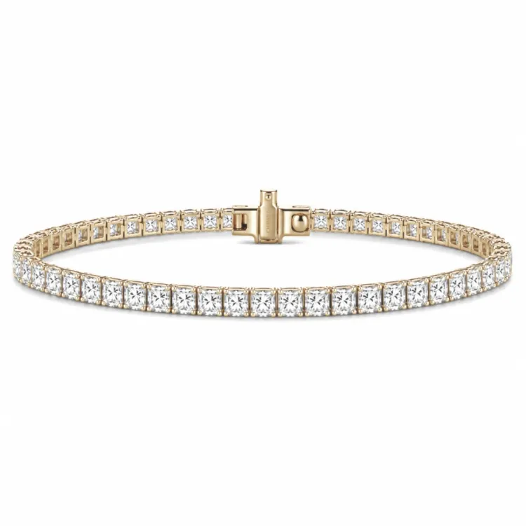 19 cm tennisarmbånd 5,36 ct i 14 karat guld