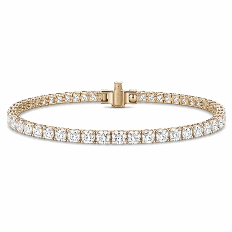16 cm tennisarmbånd 6,22 ct i 14 karat guld