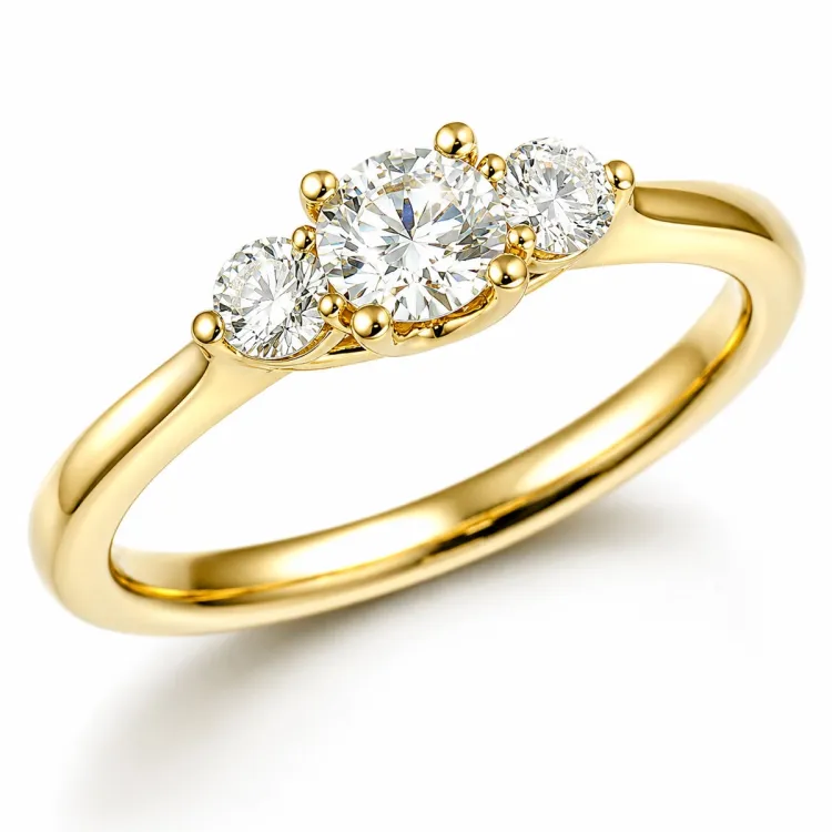 lab grown diamant ring i 14 karat guld 0,25 ct 0,16 ct