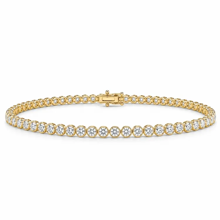 19 cm tennisarmbånd 2,52 ct i 14 karat guld
