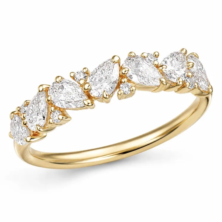lab grown diamant ring i 14 karat guld 0,94 ct 0,05 ct