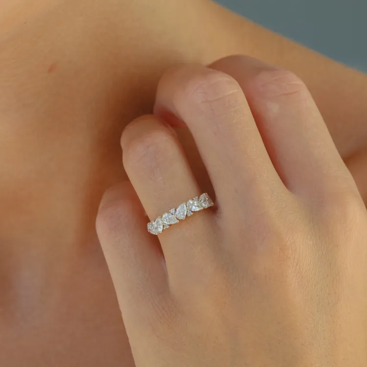 lab grown diamant ring i 14 karat guld 0,94 ct 0,05 ct