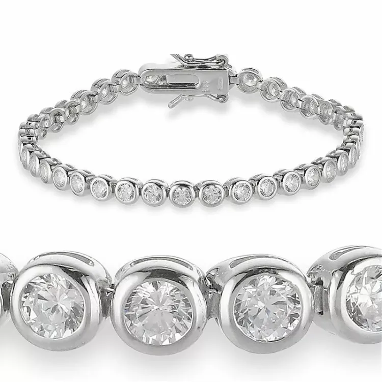 zirkon tennisarmbånd i sølv x 4,2 mm