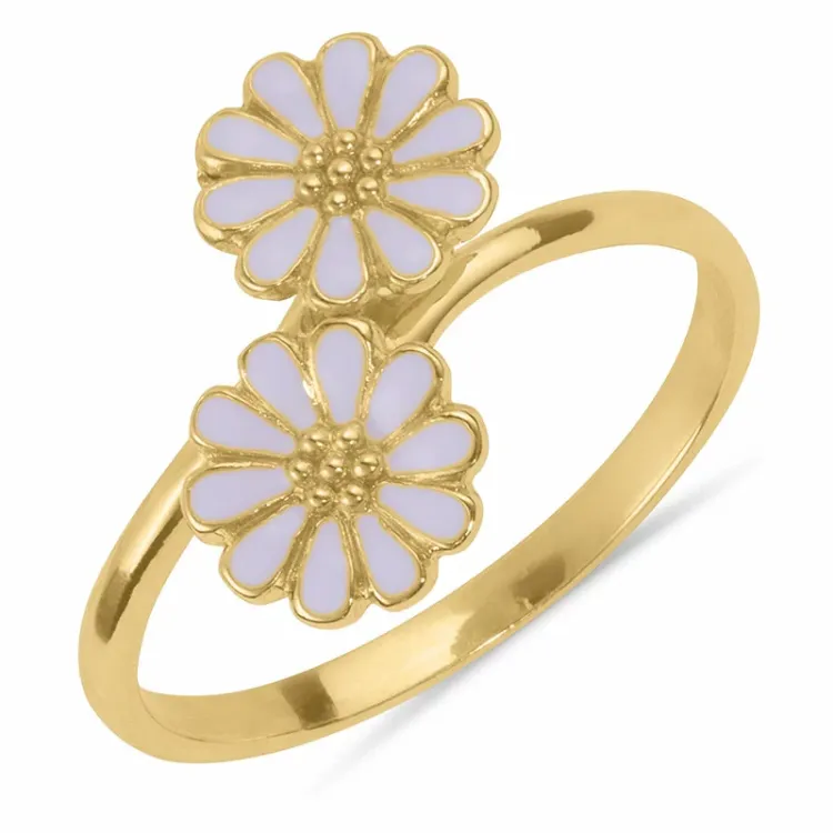 marguerit lilla ring i forgyldt sølv - Maggie