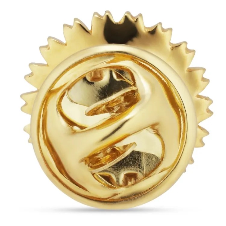 14 mm marguerit broche i forgyldt sølv - Marie