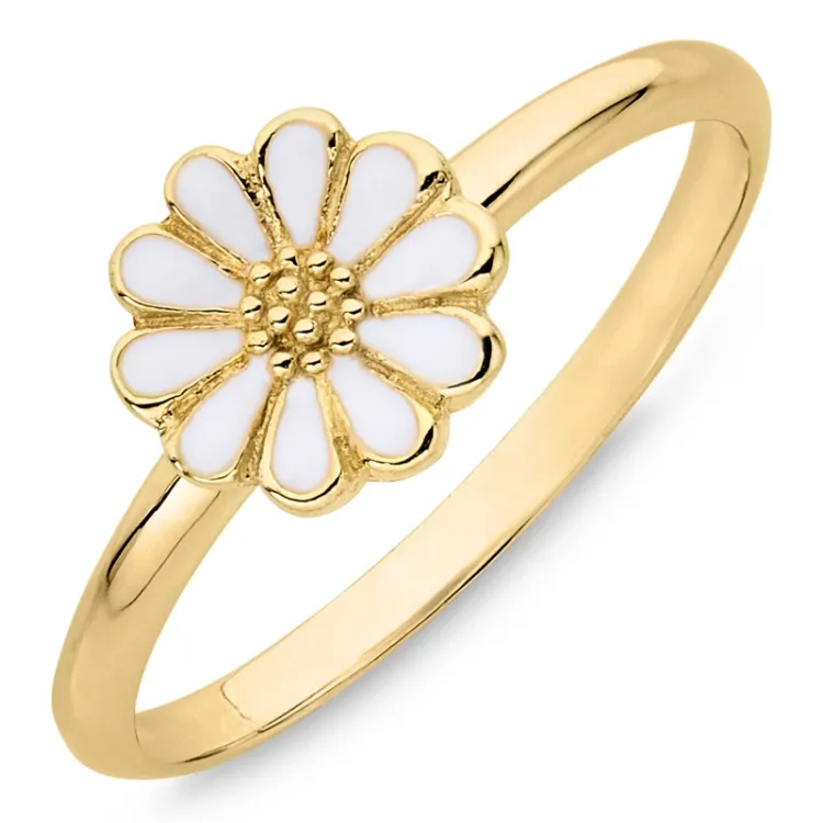 marguerit ring i forgyldt sølv - Maggie
