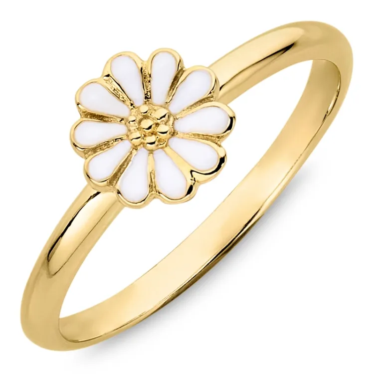 marguerit ring i forgyldt sølv - Maggie