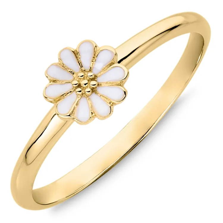 marguerit ring i forgyldt sølv - Maggie