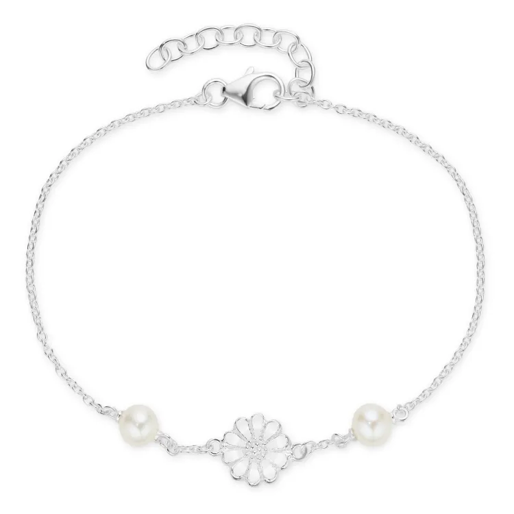 marguerit armbånd i sølv
