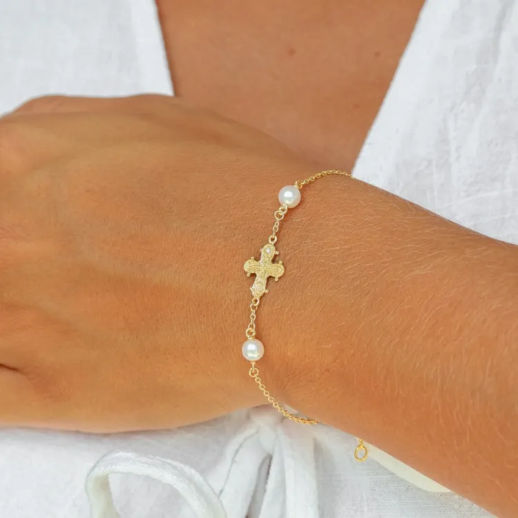 dagmarkors lab grown diamant armbånd i forgyldt sølv