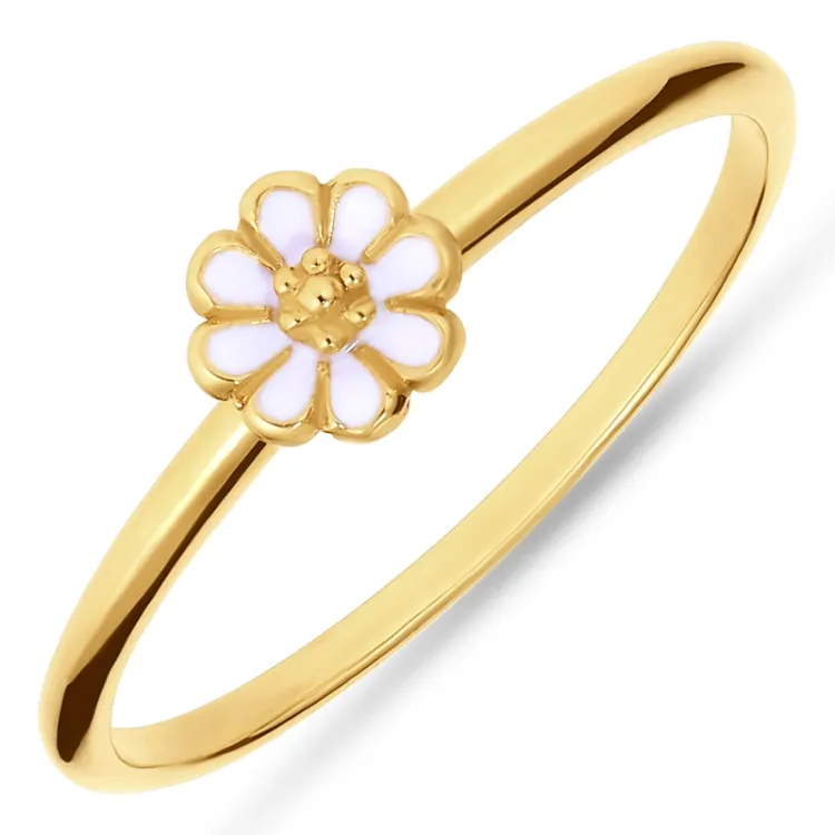 marguerit ring i forgyldt sølv - Maggie