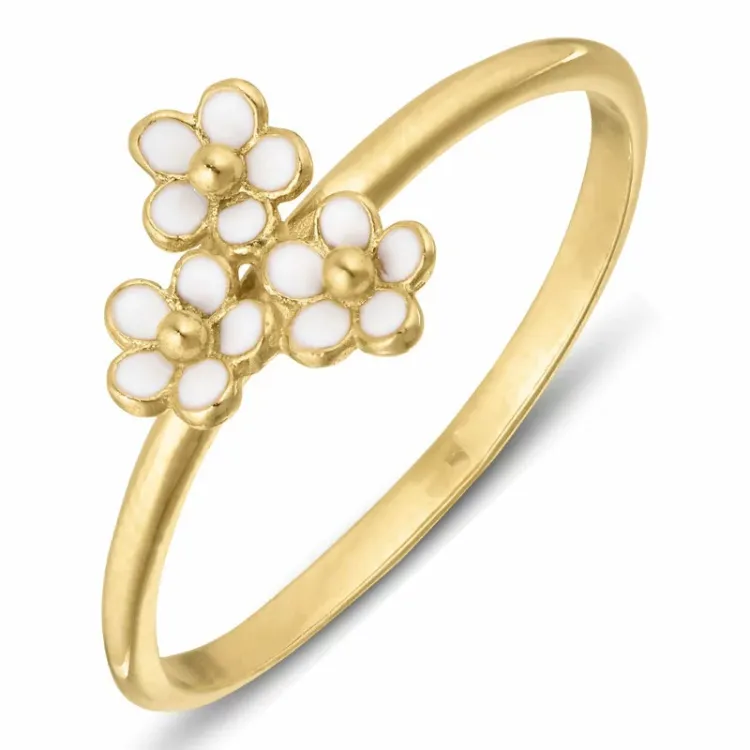 marguerit ring i forgyldt sølv - Majse