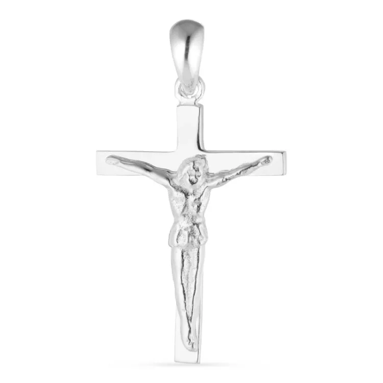 kors med jesus vedhæng i sølv - Amoré