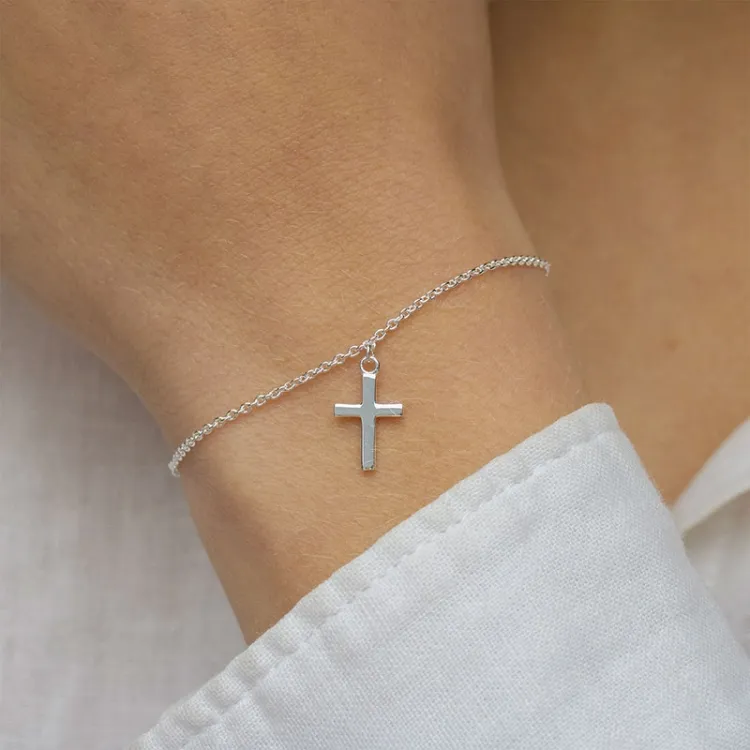 kors armbånd i sølv - Amoré