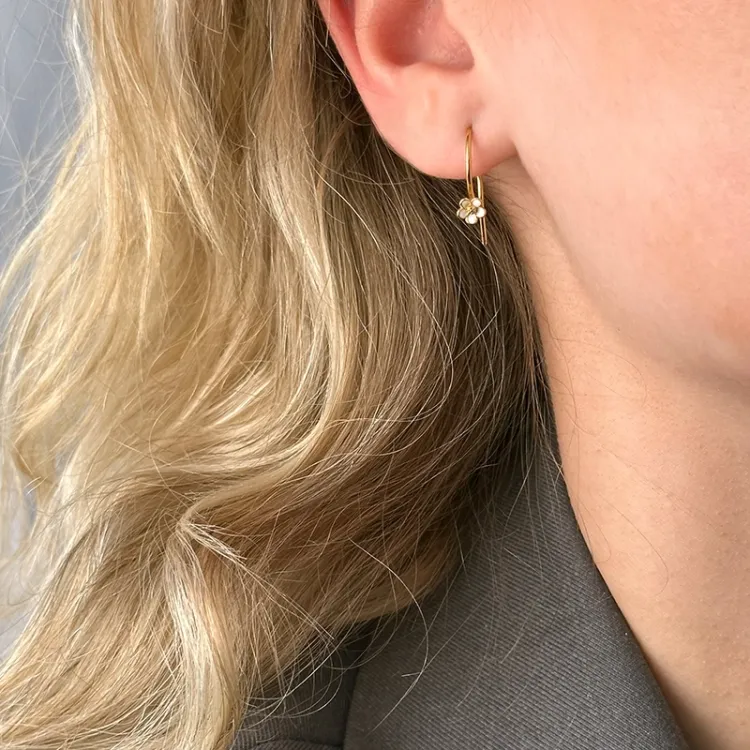 marguerit ørekroge i forgyldt sølv - Mix & Match