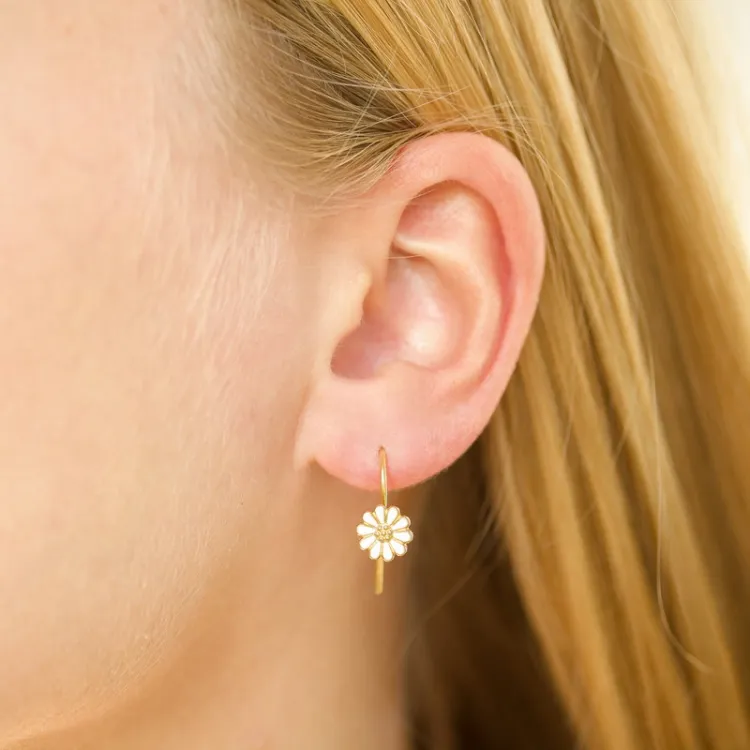 7,5 mm marguerit ørekroge i forgyldt sølv - Mix & Match