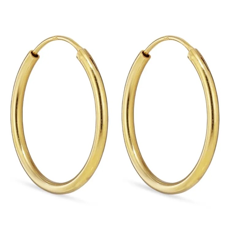 20 mm creoler i forgyldt sølv - Mix & Match