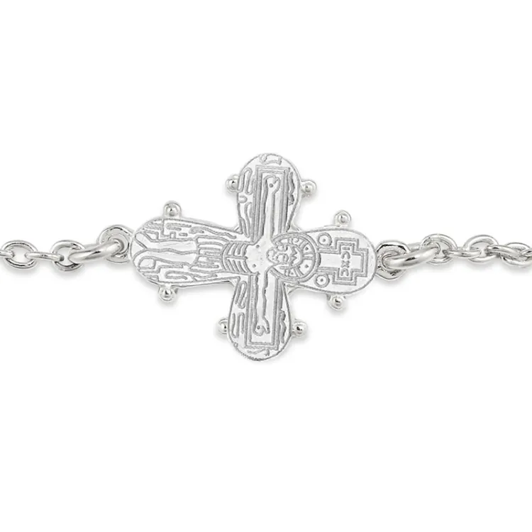 10 x 8,5 mm dagmarkors armbånd i sølv - Amoré