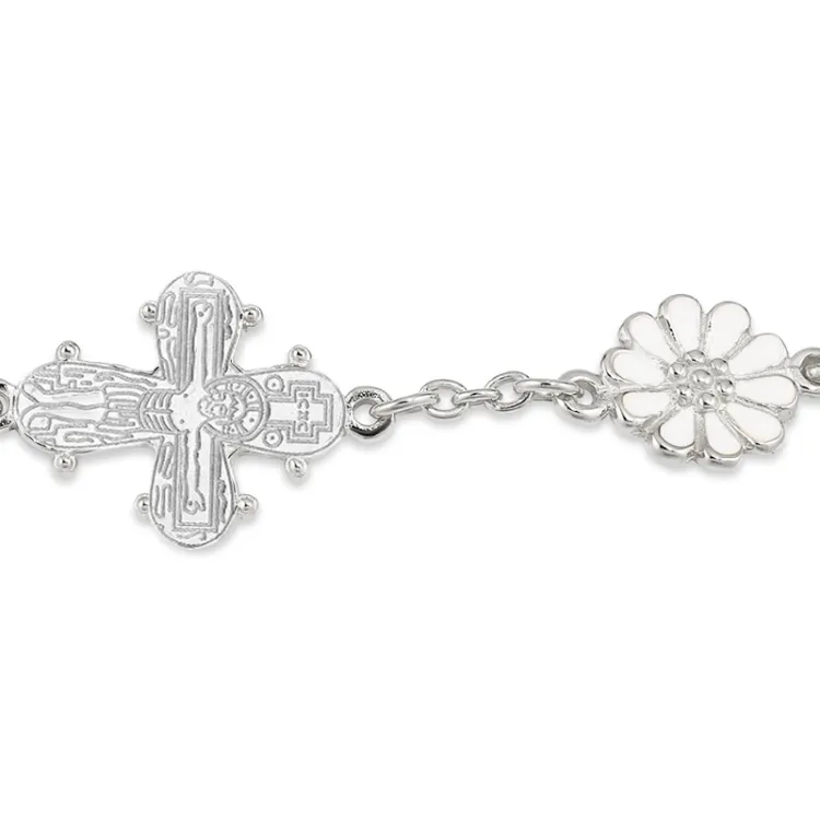 10 x 8,5 mm dagmarkors armbånd i sølv