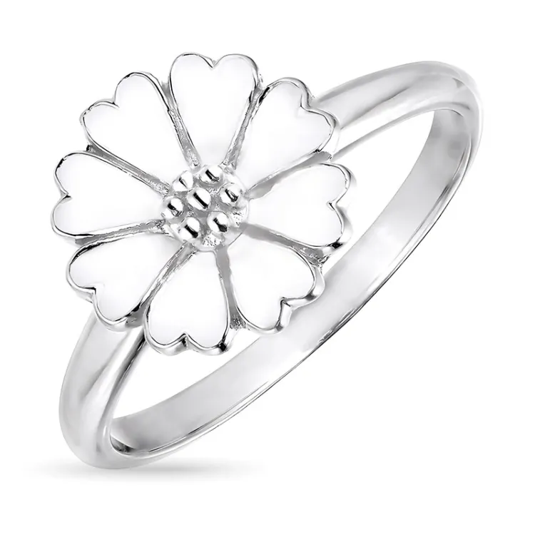 11 mm marguerit ring i sølv - Magda
